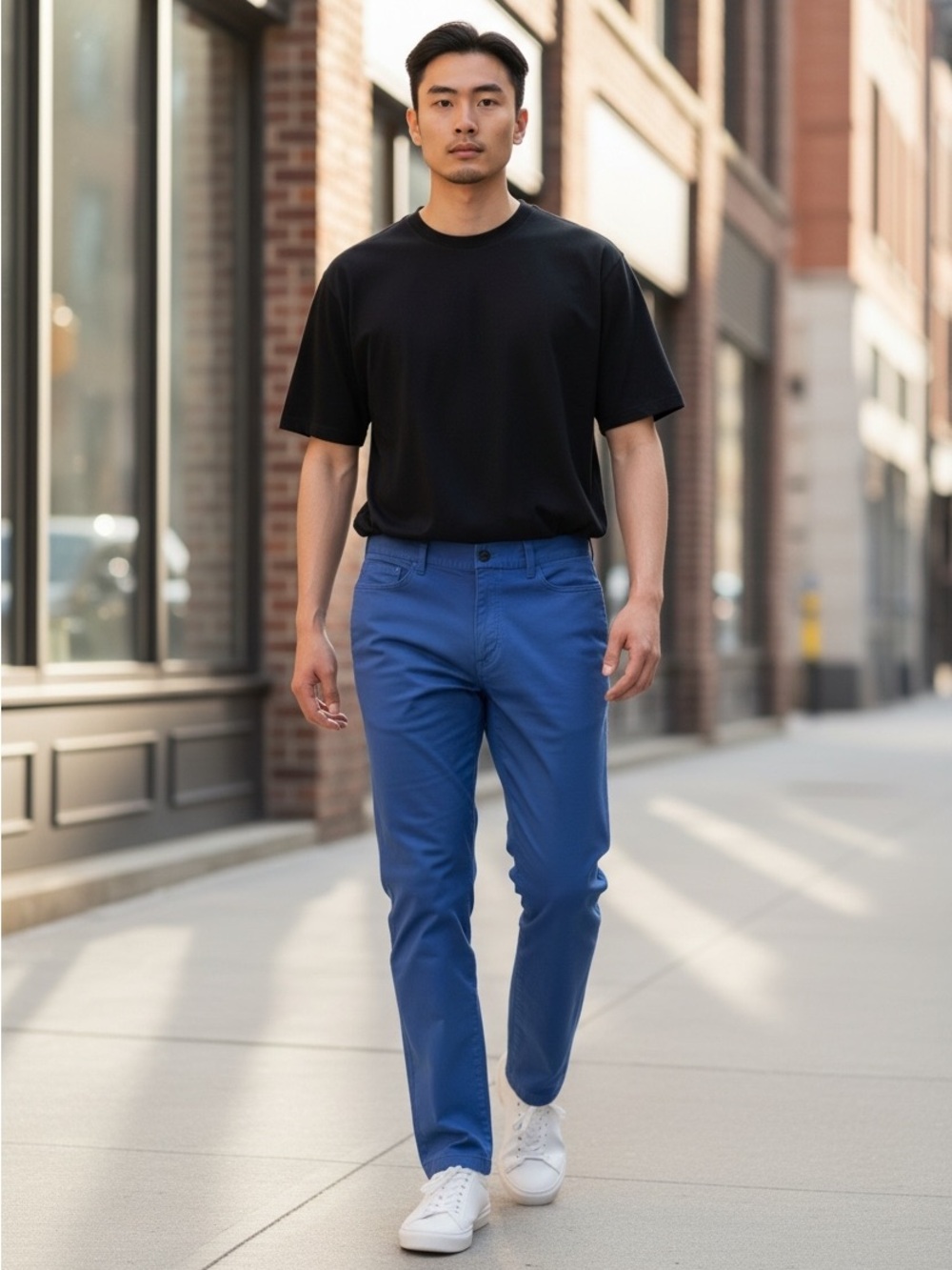 ZEGNA Roccia Slim Fit Pants Men’s Size 36 Blue Stretch Luxury Italian Trousers